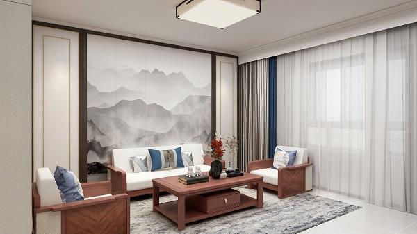 新中式风格装修，客厅用什么颜色的乳胶漆好看?
