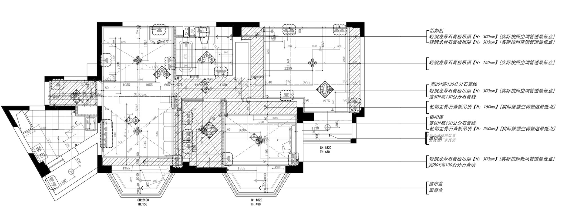 125平欧式轻奢风三居装修案例-3